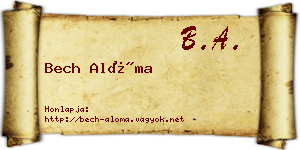 Bech Alóma névjegykártya